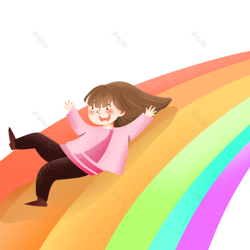 元素图片,插画元素,素材PNG,彩虹免抠素材